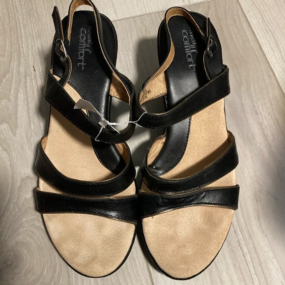 Strictly Comfort Shoes - Black Strap Women’s Shoes by Strictly Comfort Sz 8